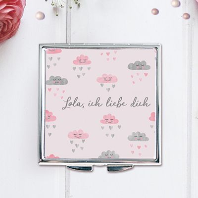 Taschenspiegel Herz Regen