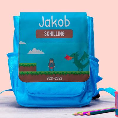 Personalisierbarer Rucksack für Kinder - Retro Videospiel - für Jungen