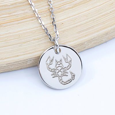 Personalisierte Halskette aus Silber - Sternzeichen