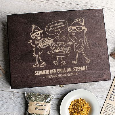 Kleines Gewürz-Geschenk-Set mit 9 Gewürzen aus aller Welt - "Schmeiß den Grill an"