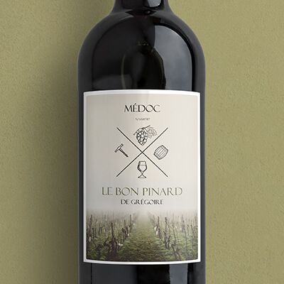 Bordeaux-Weinflaschen - Reben