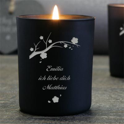 Personalisierbare Kerze - ein Hauch von Frühling