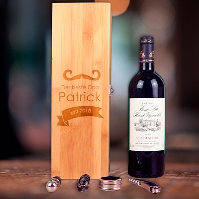 Personalisierbare Sommelier-Box - Bester Opa