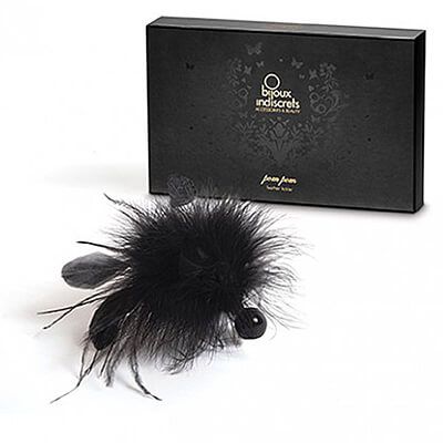 Sexy Federwedel in Schwarz
