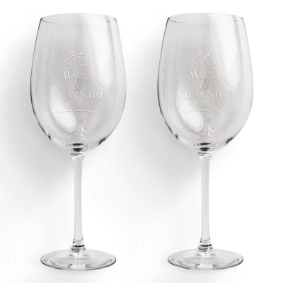 2er-Set Weingläser Liebesnest