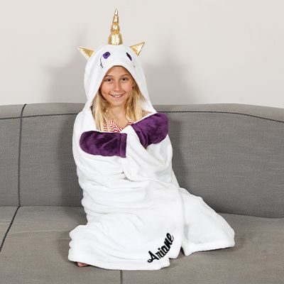 Personalisiertes Einhorn-Plaid für Kinder