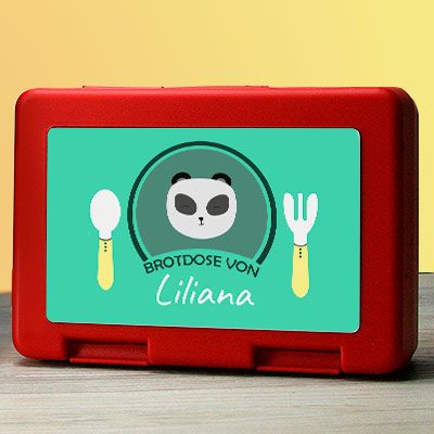 Personalisierbare Brotdose - Kleiner Panda