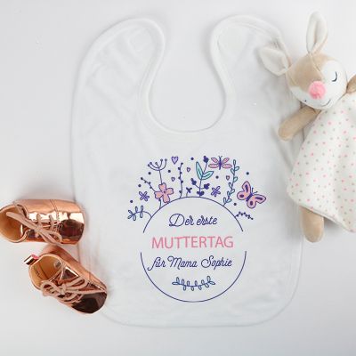 Personalisierbares Baby Lätzchen - Kollektion Erster Muttertag