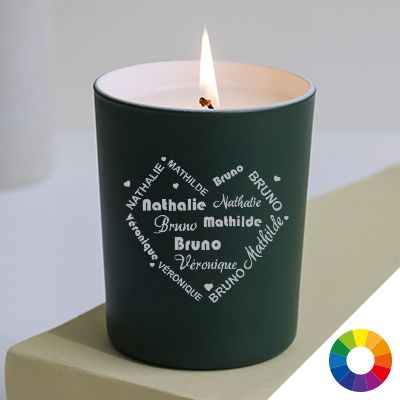 Personalisierbare Kerze - Herz Familie