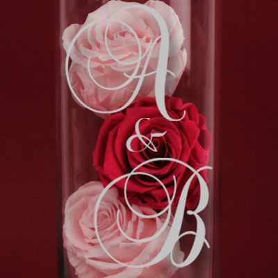 Vase Liebespaar Initialen