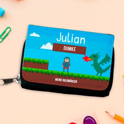 Personalisierbare Brieftasche - Retro Videospiel - für Jungen