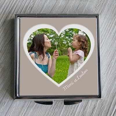 Taschenspiegel mit Foto Herz