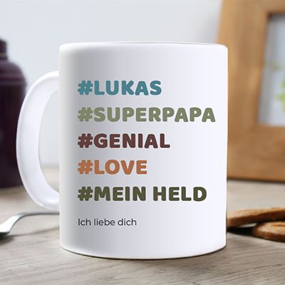 Personalisierte Tasse - Hashtag