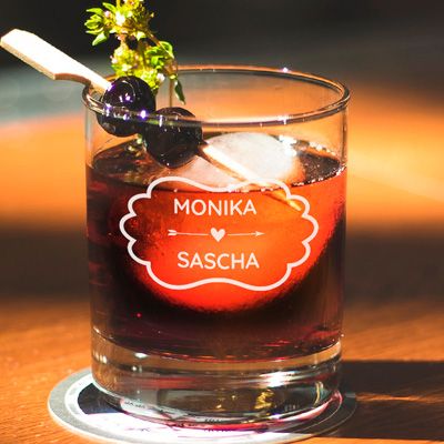 Personalisierbares Aperitif-Glas - Love is in the air