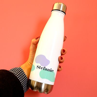 Personalisierbare Isolierflasche aus Edelstahl - Farbklecks