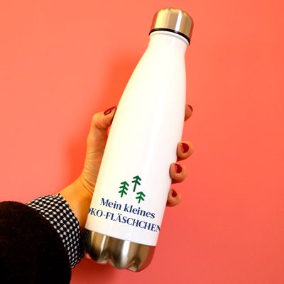 Personalisierbare Isolierflasche aus Edelstahl - Baum