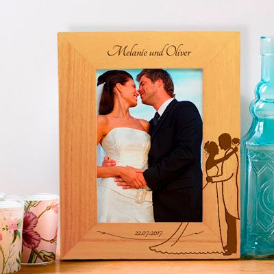 Bilderrahmen mit Gravur Hochzeit