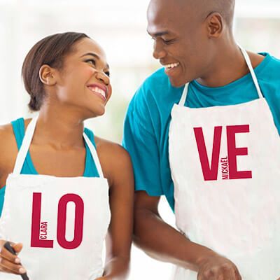 Kochschürzen-Set LOVE