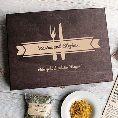 Kleines Gewürz-Geschenk-Set mit 9 Gewürzen aus aller Welt - Liebespaar