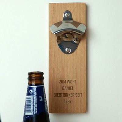 Personalisierter Wandflaschenöffner