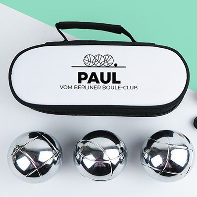 Personalisierbare Pétanque-Tragetasche mit Namen oder Wunschbegriff - Vorname