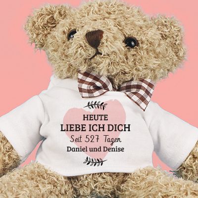 Personalisierbarer Teddybär - Ich liebe dich seit ...