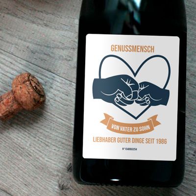 Personalisierbarer Champagner - Von Vater zu Sohn - Tochter