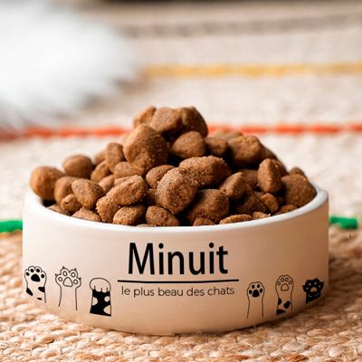 Personalisierbarer Fressnapf für Katzen - Katzenpfoten