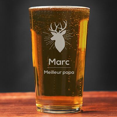Personalisierbares Bierglas - Hirsch