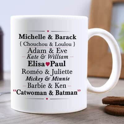 Personalisierte Tasse - Berühmte Liebespaare