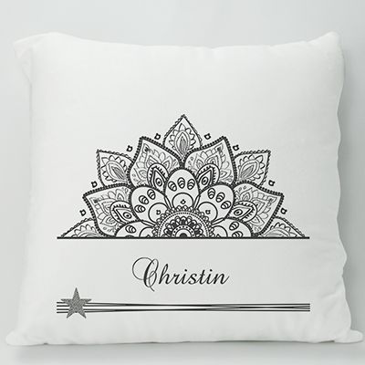 Weiches Kissen Vorname mit Stern aus Swarovski®-Kristallen