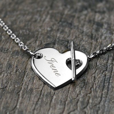 Herz-Halskette aus Echtsilber