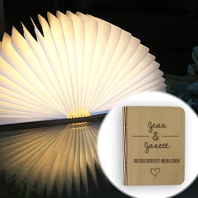 Personalisierbare Buchlampe - Jahrestag