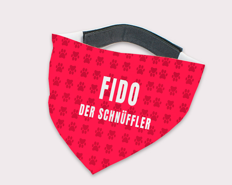 Personalisierbares Bandana für Hunde - Pfötchen