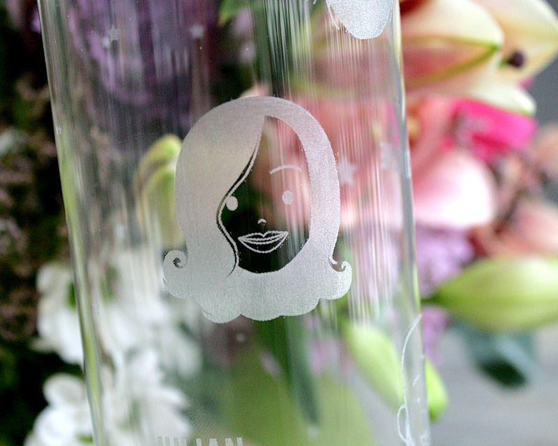 Personalisierbare Vase mit Gravur - Family Circus