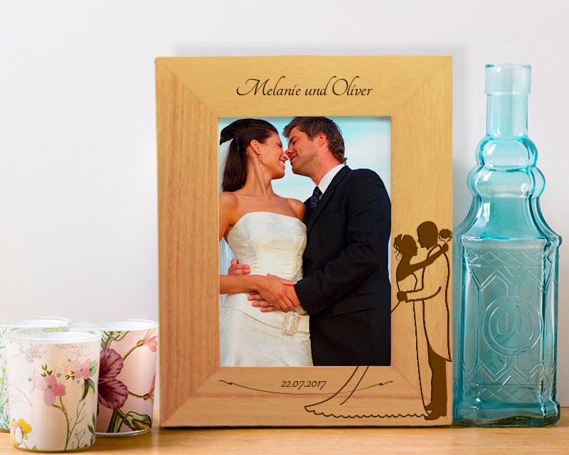 Bild 1 des Produkts Bilderrahmen mit Gravur Hochzeit anzeigen