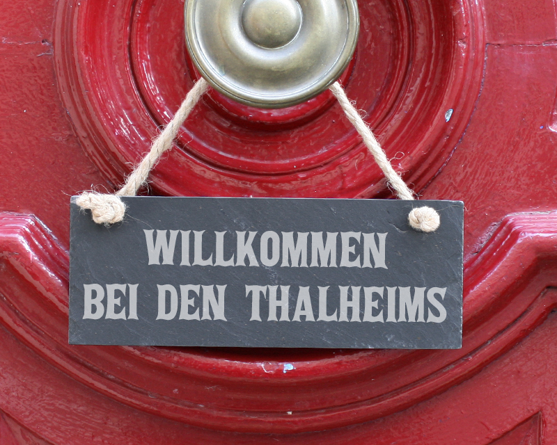 Personalisiertes Türschild - Botschaft