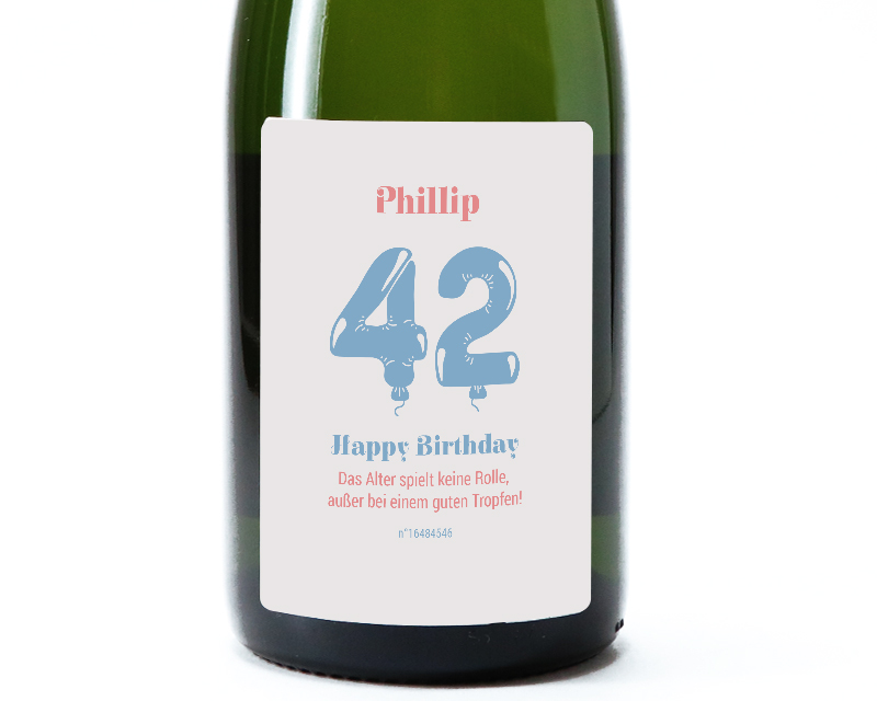Champagner-Flasche - Kollektion Geburtstags-Luftballons