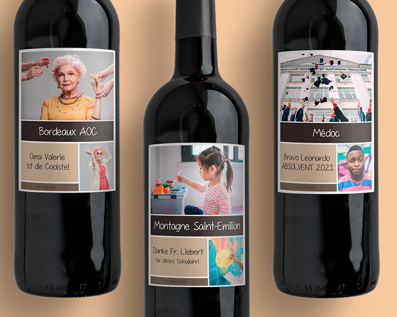 Bild 4 des Produkts Bordeaux Weinflaschen Eleganz 2 Fotos anzeigen