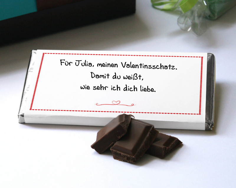 Tafel Schokolade Liebeserklärung