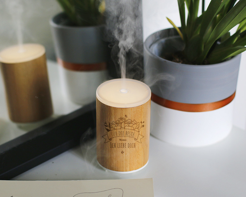 Personalisierbarer Diffuser für ätherische Öle - Blumen Mama