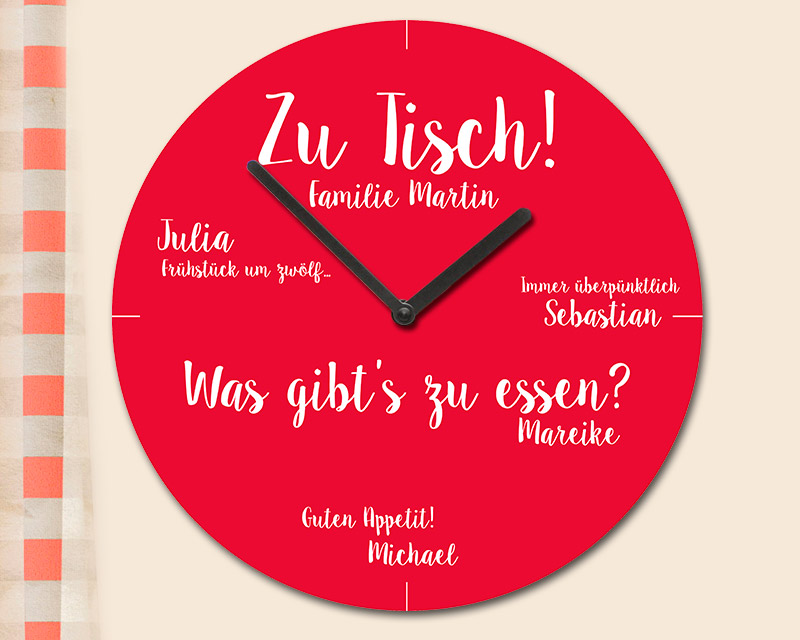 Wanduhr Zu Tisch