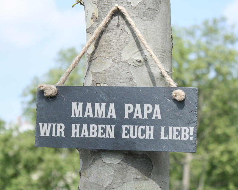 Personalisiertes Türschild - Botschaft