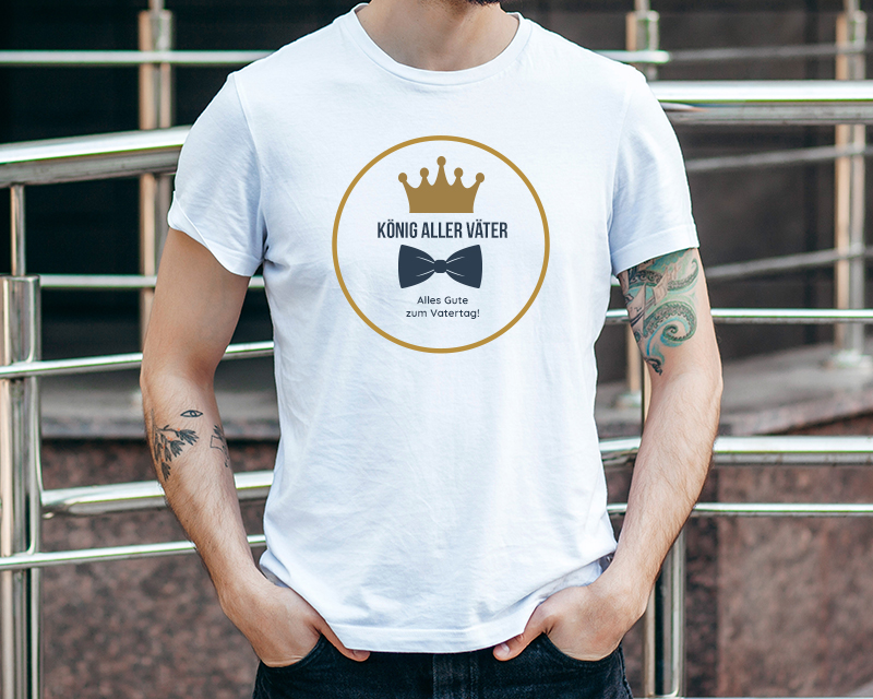 Personalisierbares T-Shirt für Männer weiß - Papa Royal
