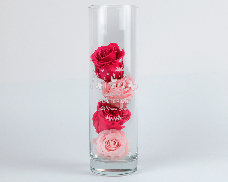 Personalisierbare Vase mit Gravur - Kollektion Erster Muttertag