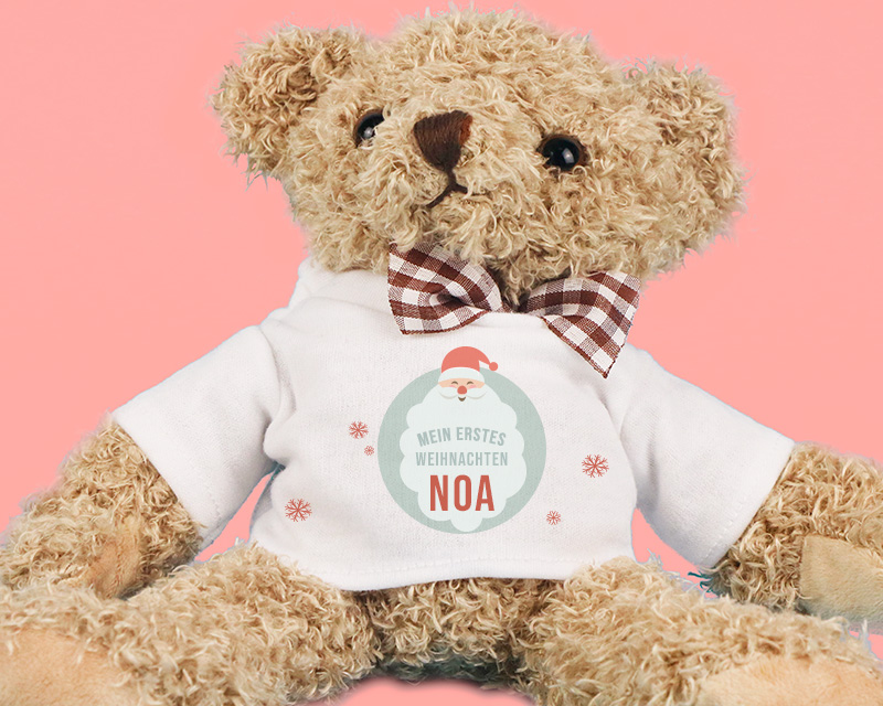 Personalisierbarer Teddybär - Erstes Weihnachtsfest