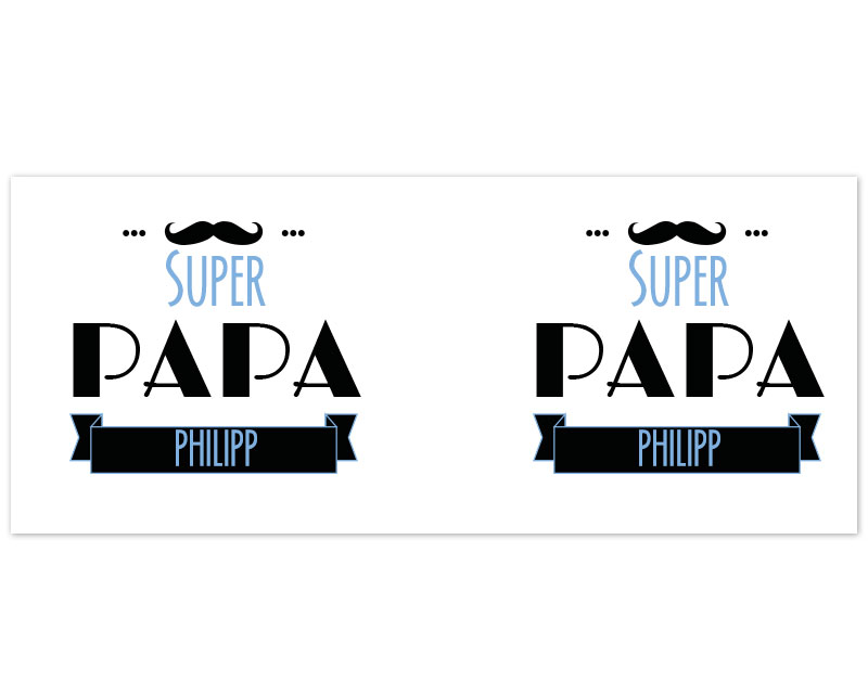 Personalisierte Tasse - Papa Retro