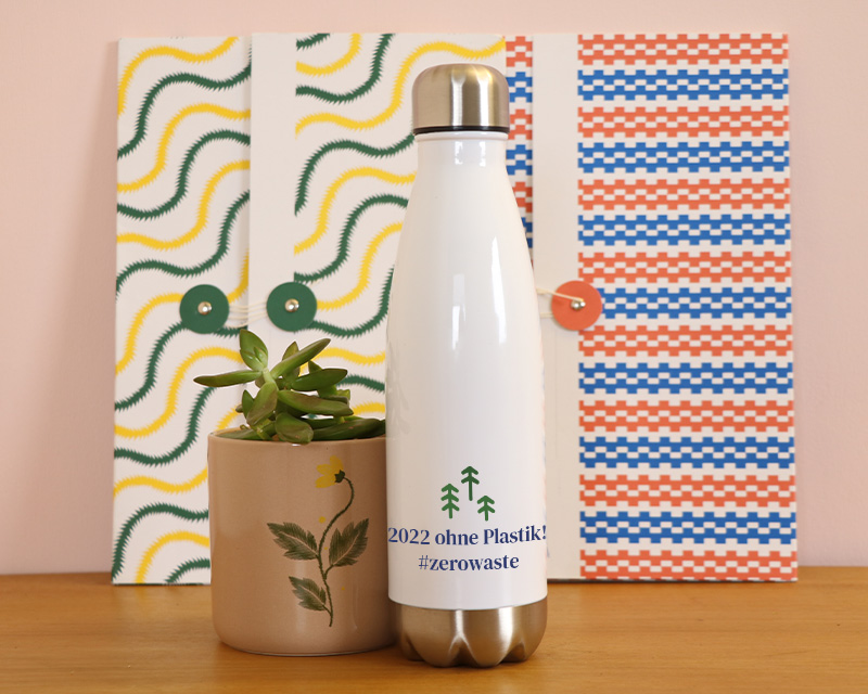 Personalisierbare Isolierflasche aus Edelstahl - Baum