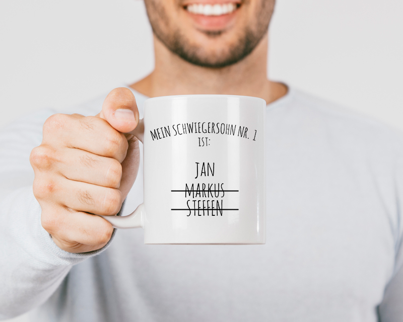 Personalisierte Tasse - Mein Schwiegersohn Nr. 1