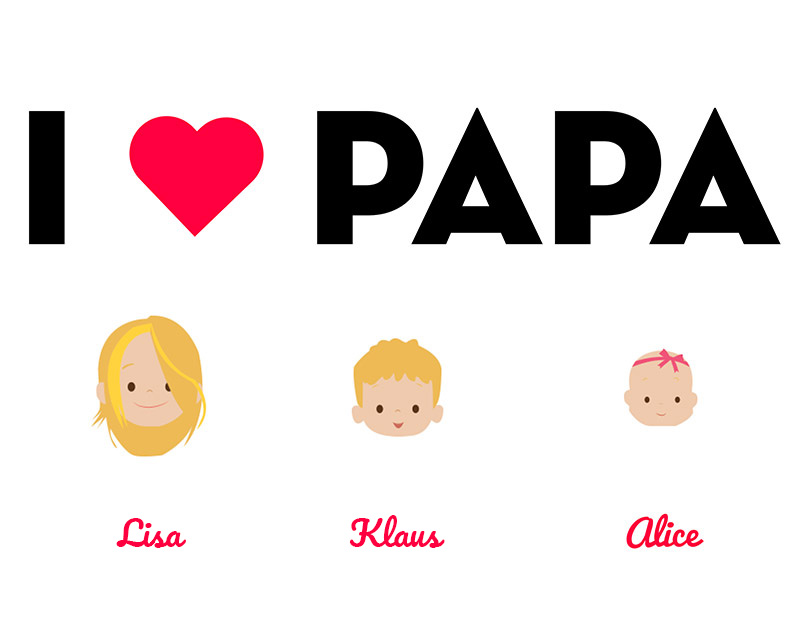 Personalisierte Schürze - I Love Papa